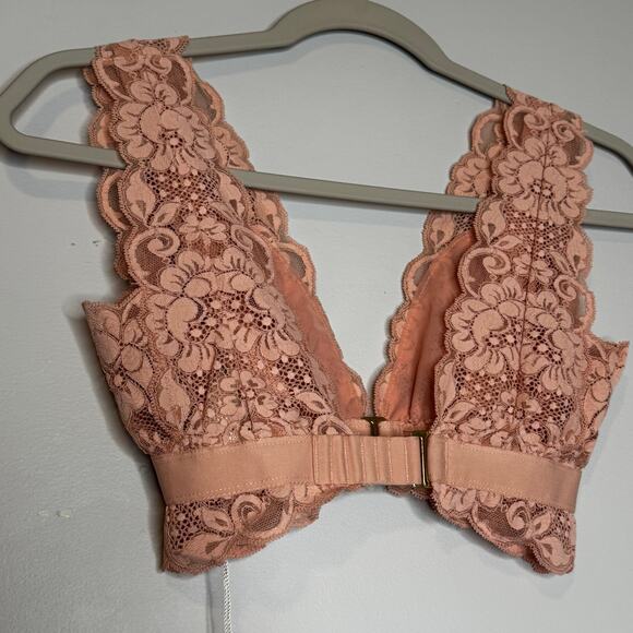 We Are HAH Got Ur Back Lace Bralette in Copper Rose NWT Women’s XS - Picture 4 of 8